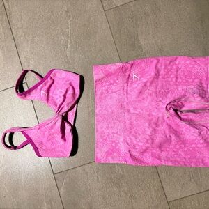 Gymshark Pink Athletic Shorts and Top Set